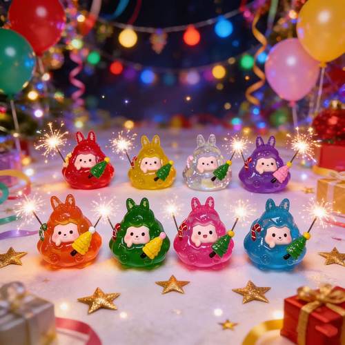 圣诞塔塔桌面摆件8色桌面车载办公室DIY摆件