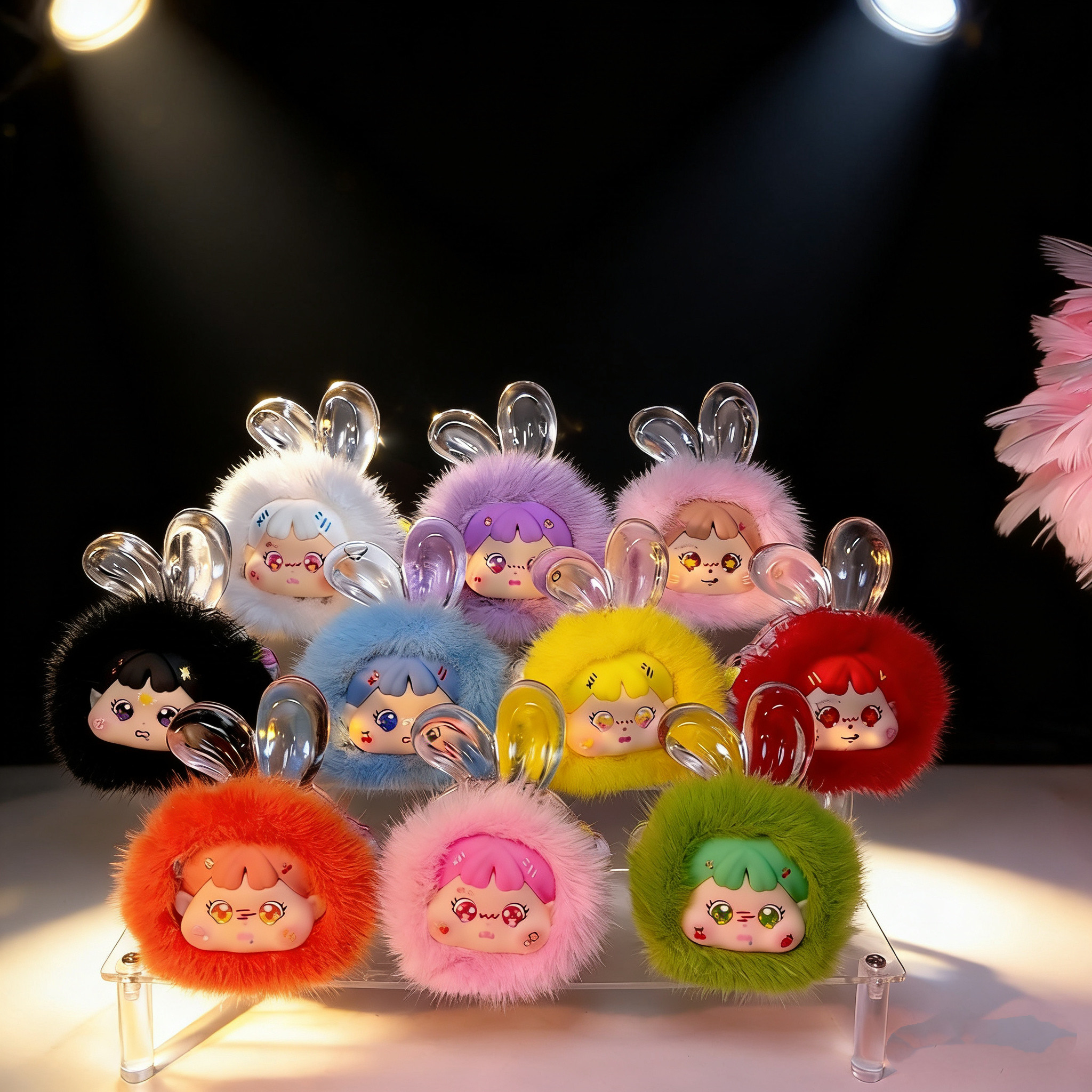 个人单【糖豆绒绒兔】一组10色办公室摆件,家居饰品,流水摆件,淘宝优惠券,粉丝福利购,淘宝优惠卷