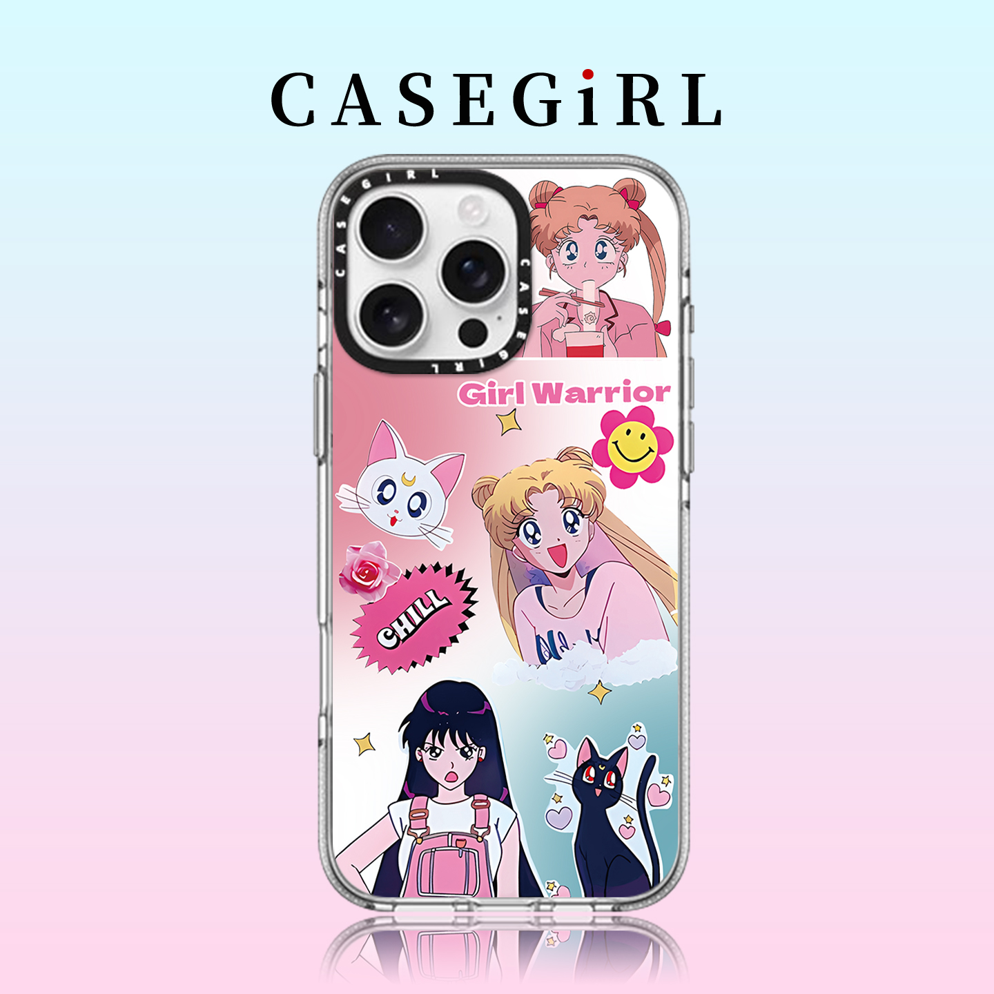 CASEGIRL联名动漫美少女战士适用苹果iPhone17Promax手机壳iphone16创意14promax新款15plus防摔11可爱13/12