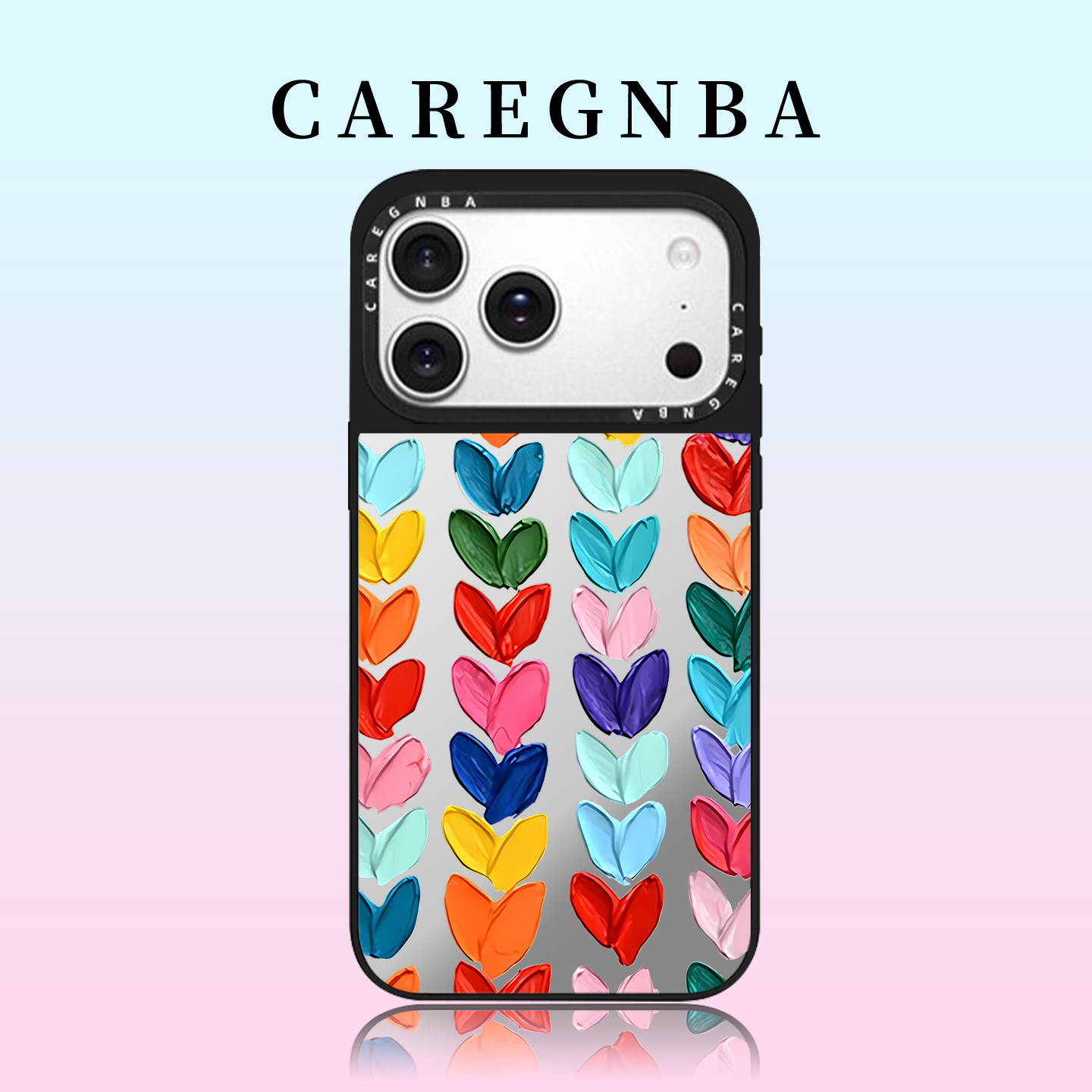 CAREGNBA联名MagSafe磁吸彩色爱心适用iPhone18ProMax手机壳苹果17网红16Pro明星14plus女15防摔13全包12/11