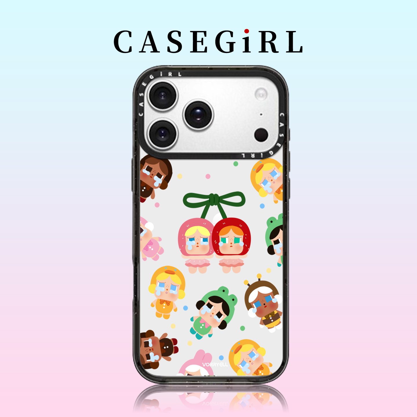 CASEGIR联名满屏哭娃适用苹果17ProMax手机壳新款iPhone16pro网红同款15plus可爱14小众高级感12防摔11少女13