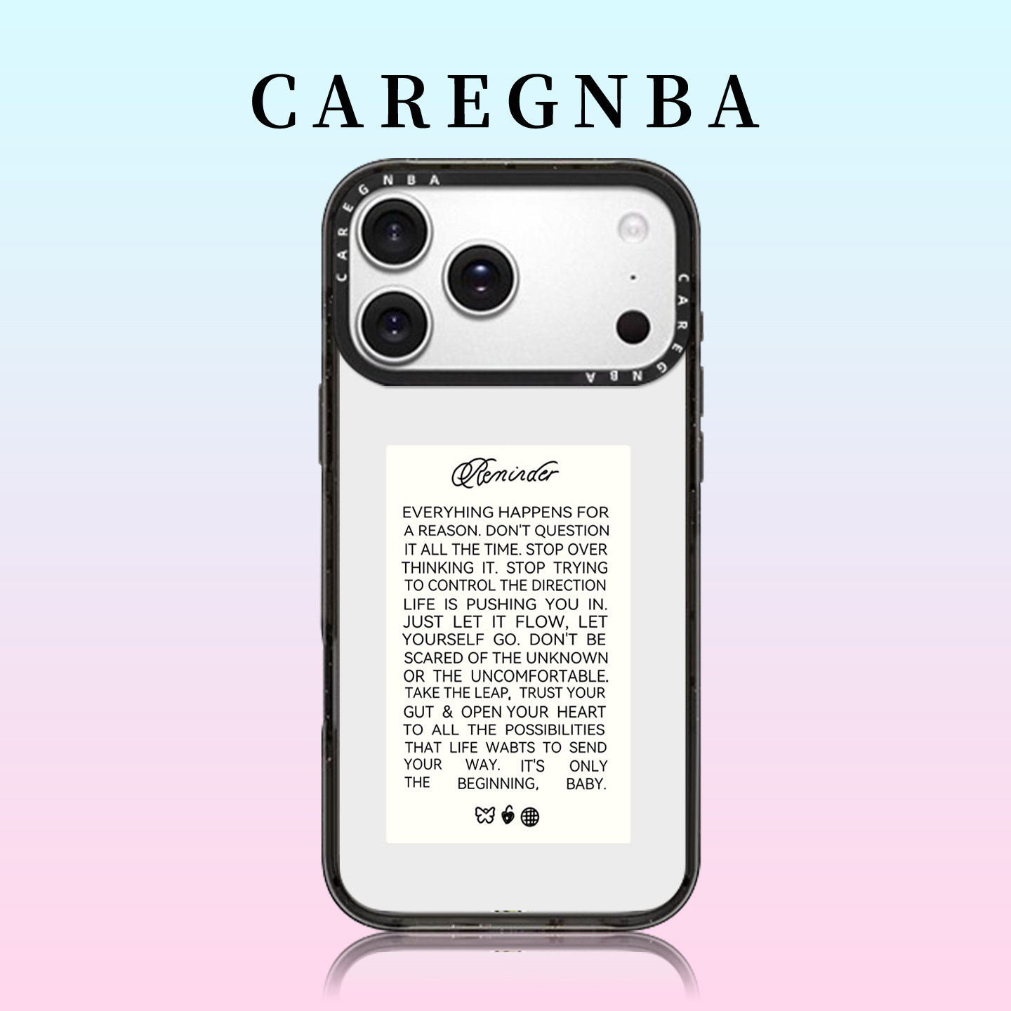 CAREGNBA英文美好的开始适用苹果17ProMax手机壳新款iPhone16pro高级感15plus防摔14小众13情侣12女11XR磁吸