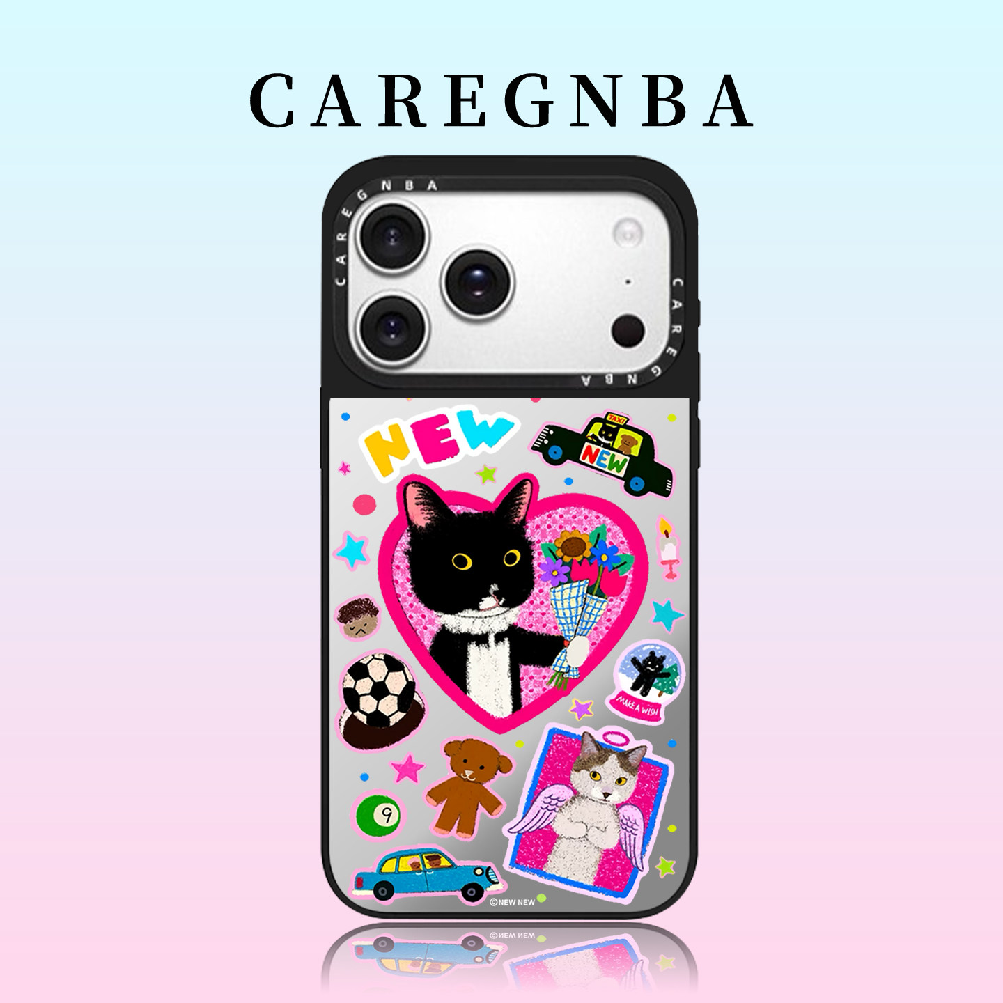 CAREGNBA爱的环绕黑猫系列适用苹果17ProMax手机壳新款iPhone16pro超好看15plus卡通14可爱13情侣款12女11/XS