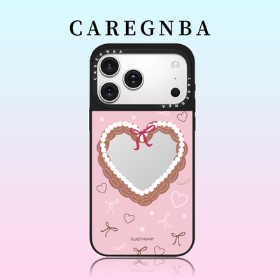 CAREGNBA甜心丝带爱心适用苹果17ProMax手机壳新款iPhone15pro亚克力16plus可爱14小众高级感12防摔11创意13
