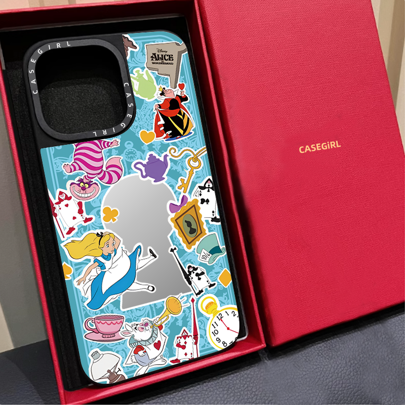 CASETi联名迪士尼旋涡爱丽丝iPhone14ProMax手机壳适用苹果16plus新款15卡通12女11防摔13全包XR高级感8