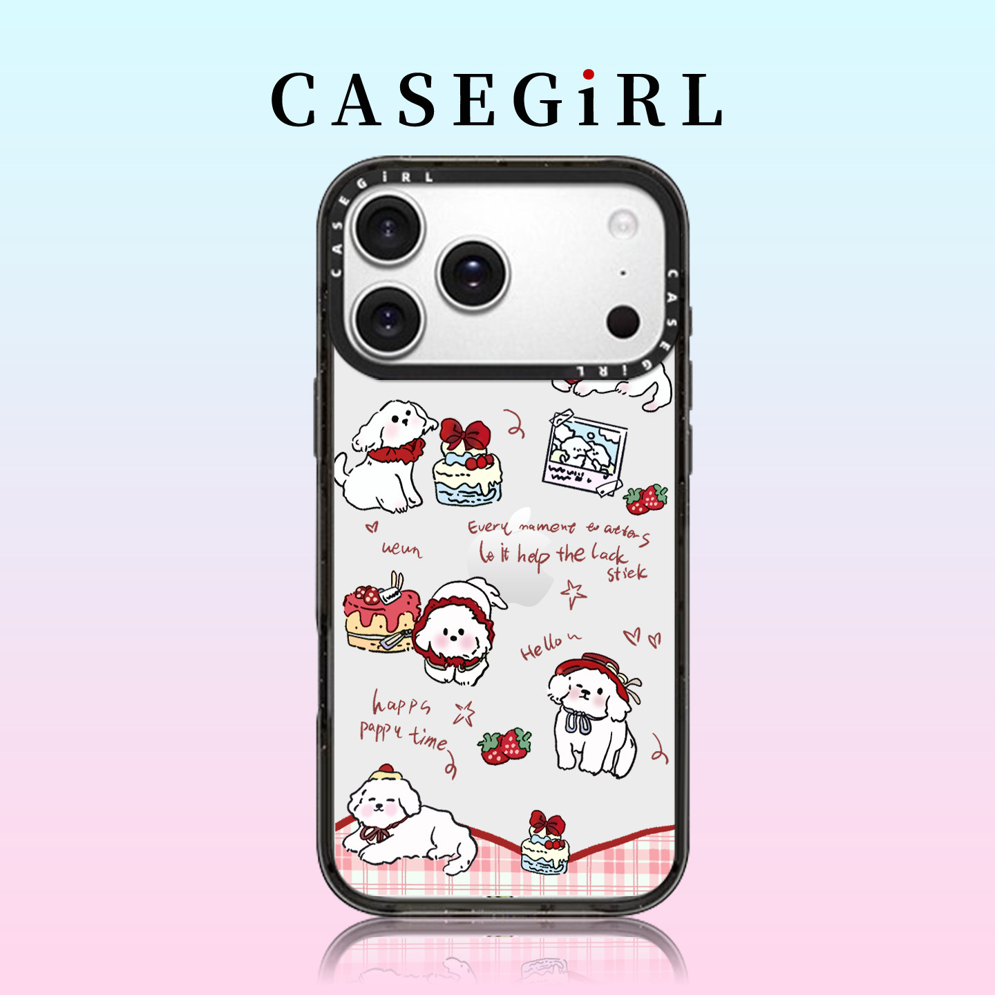 CASEGIR联名草莓小狗适用苹果17ProMax手机壳新款iPhone16pro巨可爱15plus小众14高级感12防摔11创意13女xs,3C数码配件,手机保护套/壳,淘宝优惠券,粉丝福利购,淘宝优惠卷