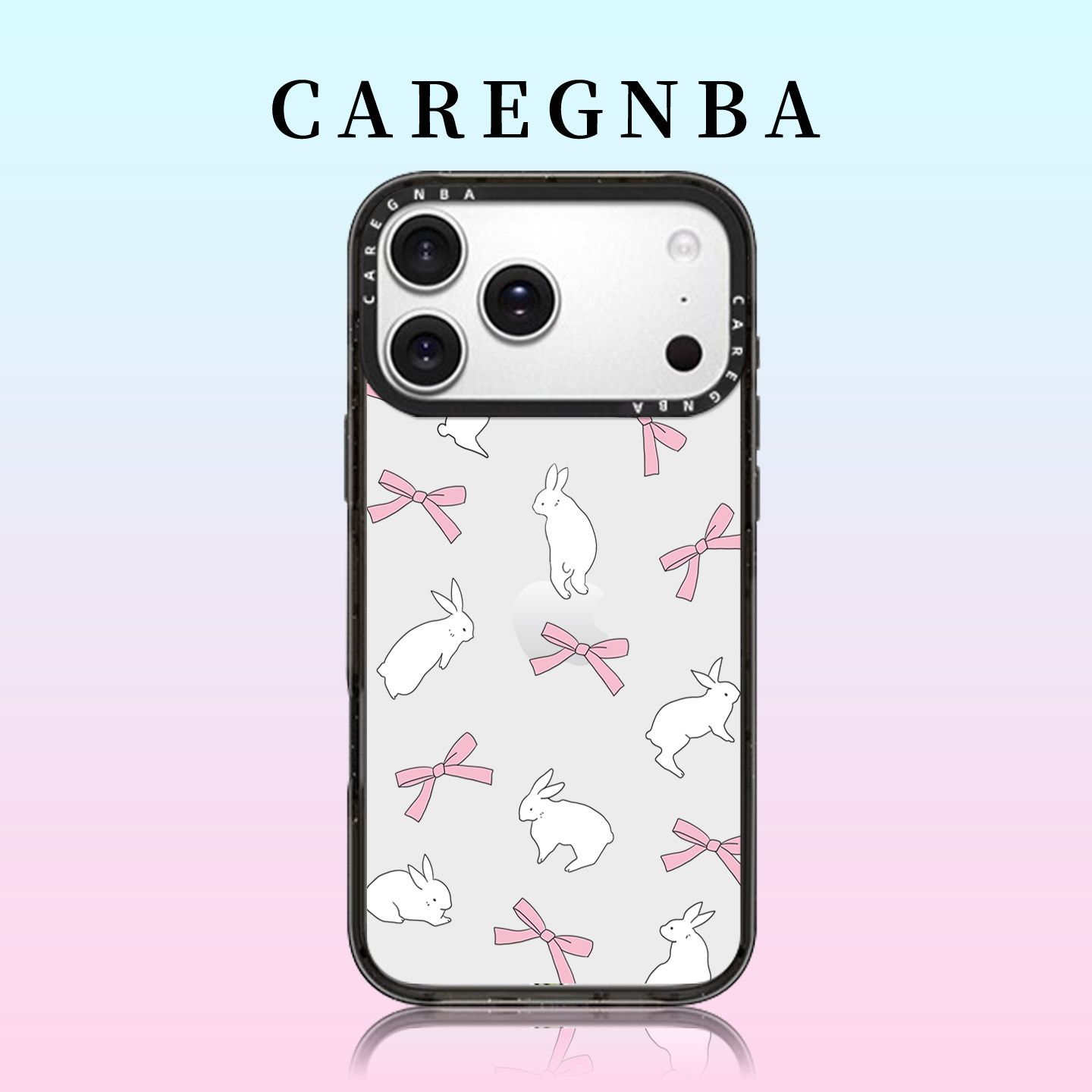 CAREGNBA赵露思同款可爱丝带兔子iPhone17ProMax手机壳适用苹果16pro相机按键全包14网红15p女11防摔13磁吸12