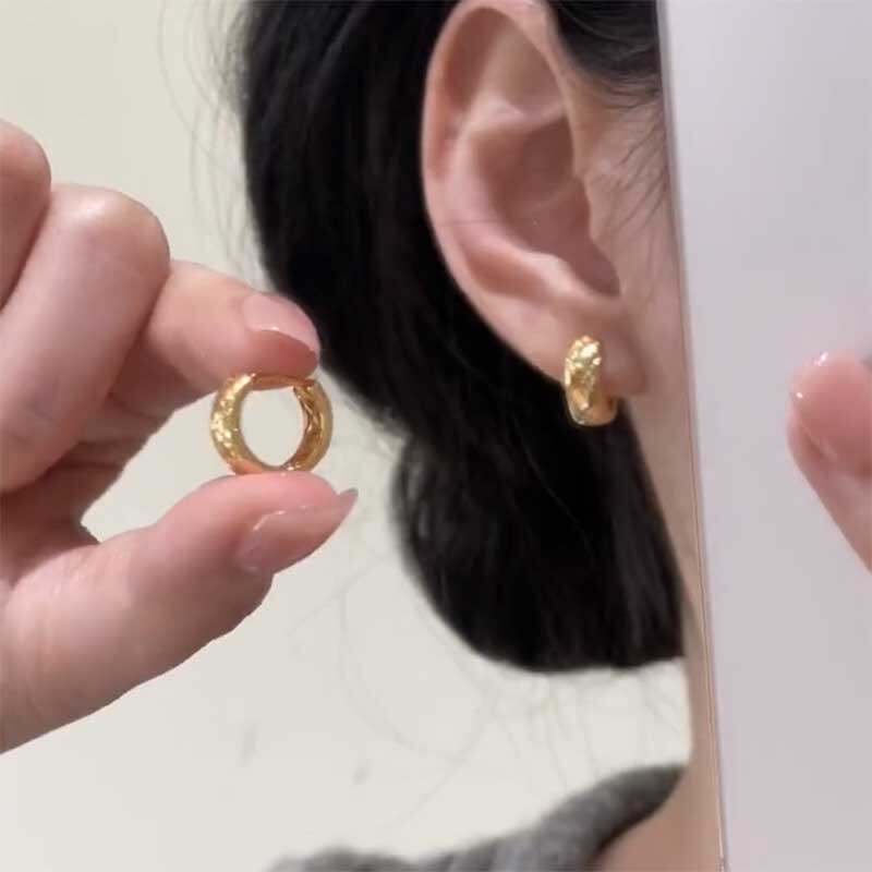 复古金属风简约精致日常百搭耳圈