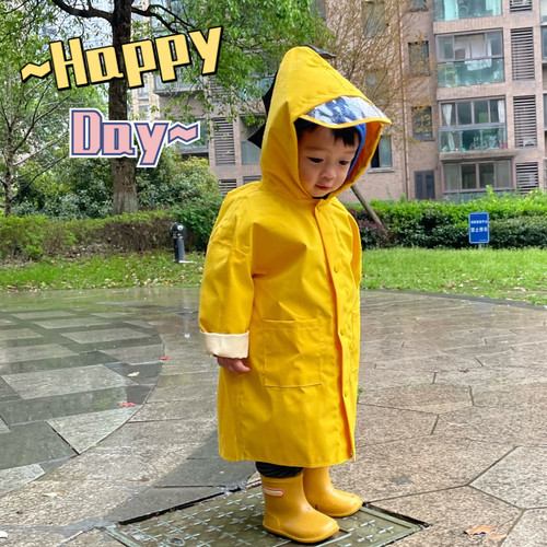 儿童雨衣冲锋衣加厚红色恐龙男童女童幼儿园宝宝2轻便防水雨服3岁