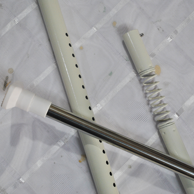 窗帘杆免打孔卧室4米3米轨道收缩杆弹簧伸缩杆浴帘杆罗马杆