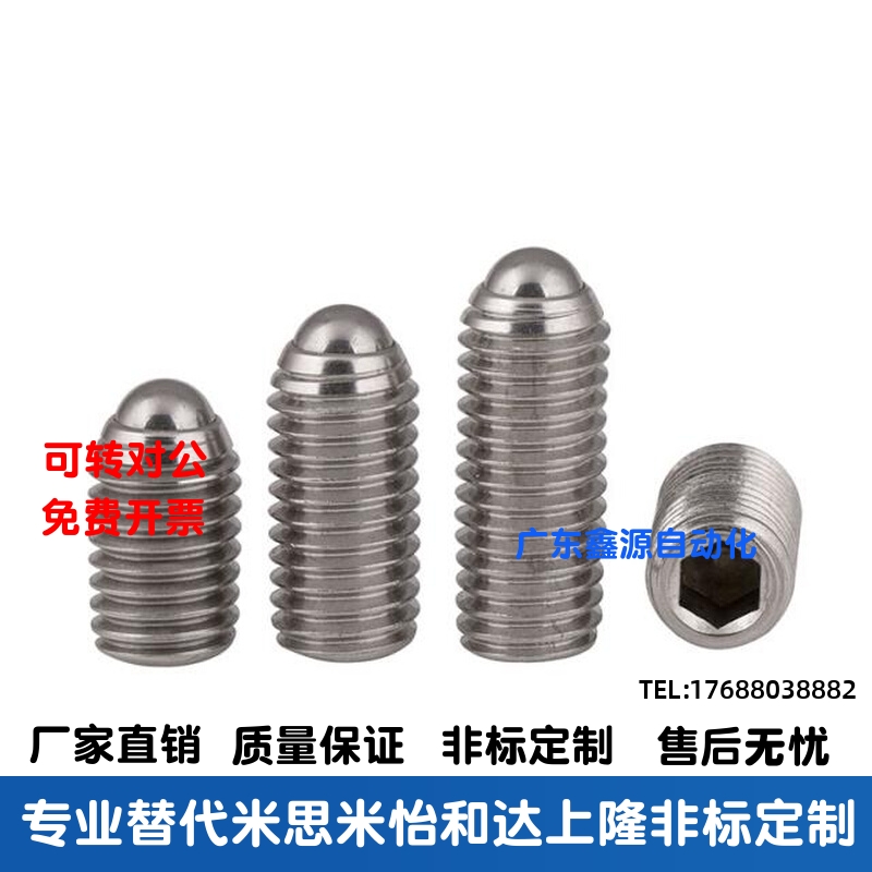 BSJL3/4/5/6/8/10/12/16加长型内六角304不锈钢球头柱塞 ZAH03