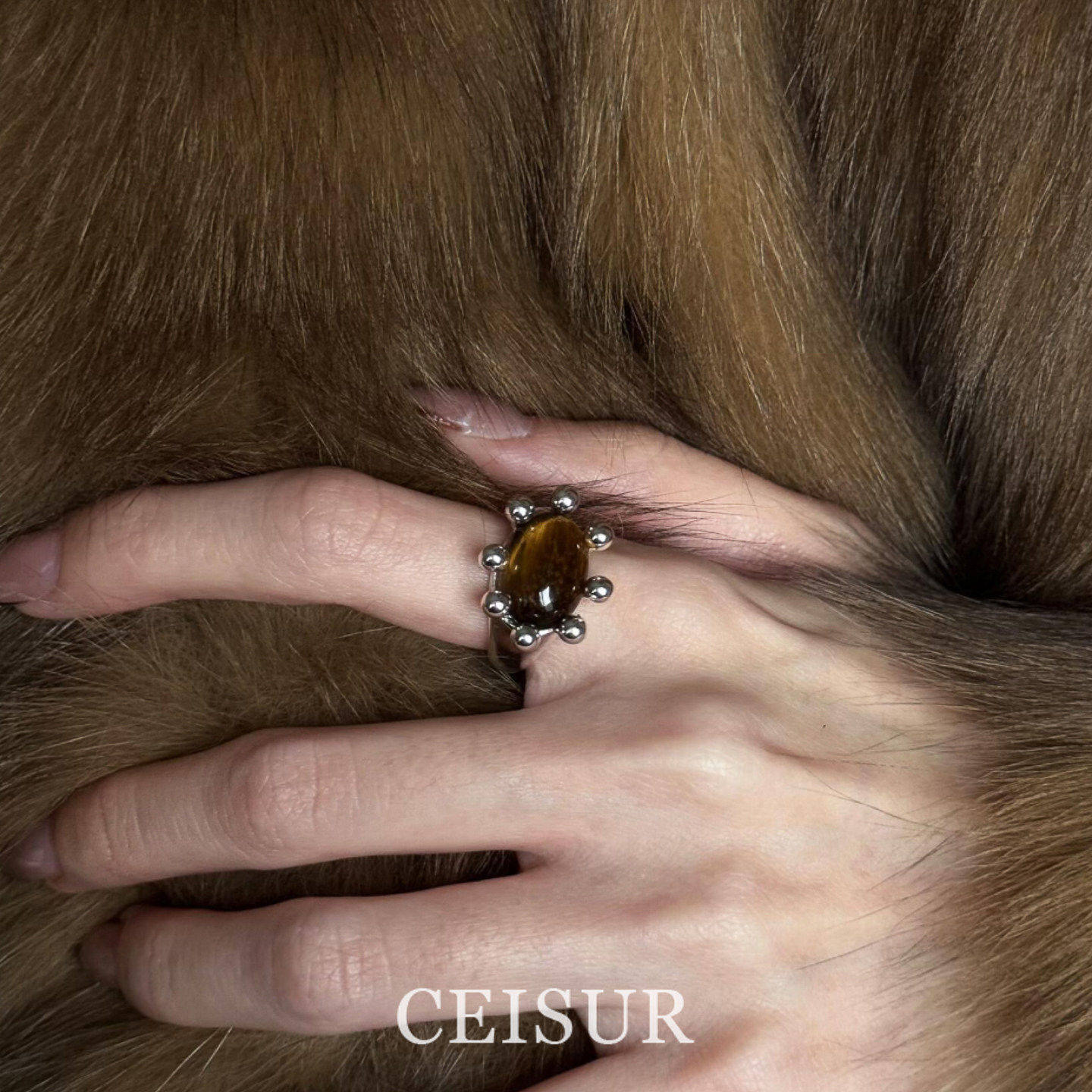 美拉德小螃蟹虎眼石戒指女款小众设计感简约开口可调节个性食指戒,饰品/流行首饰/时尚饰品新,戒指/指环,淘宝优惠券,粉丝福利购,淘宝优惠卷