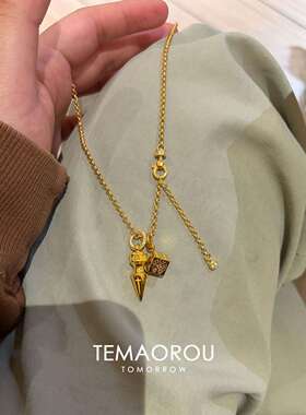 中古vintage子弹头骰子项链女款