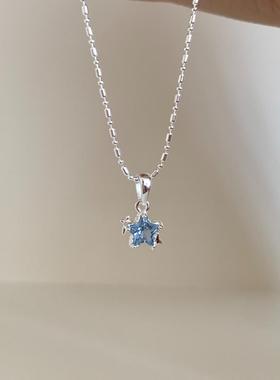 蓝色星星项链女款2025新款高级感