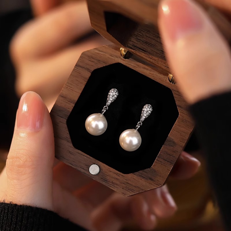 s925纯银流苏珍珠耳环2025新款