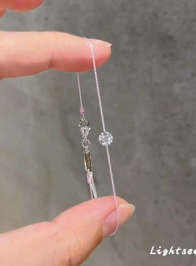 S925纯银粉色锆石小花手绳简约