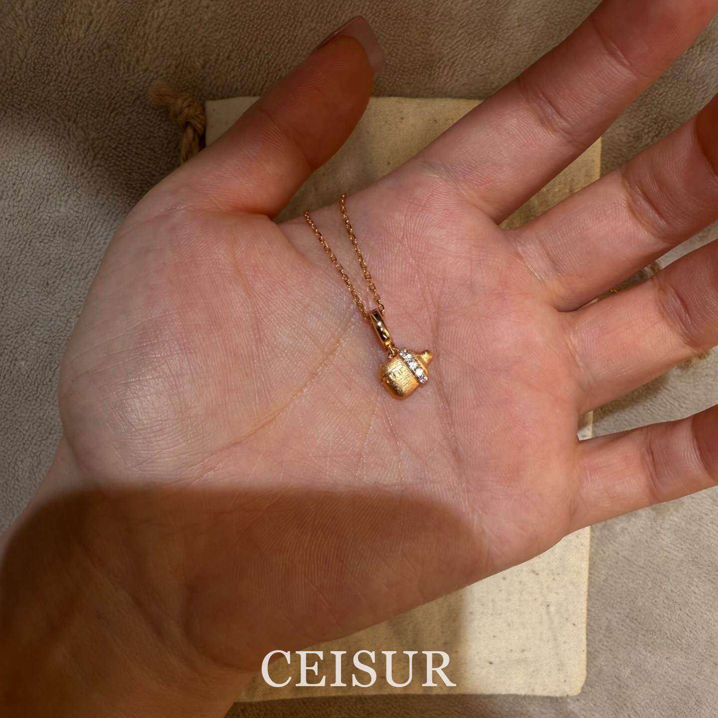 韩系小奶瓶仿钻吊坠项链女高级感轻奢小众2026新款爆款气质毛衣链,饰品/流行首饰/时尚饰品新,项链,淘宝优惠券,粉丝福利购,淘宝优惠卷