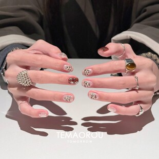 仿虎眼石椭圆戒指女韩系轻奢2025新款银色叠戴食指戒高级感指环冬