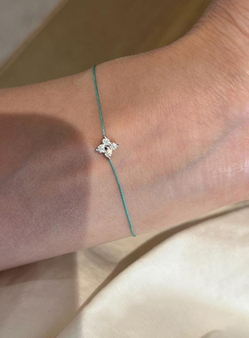 法式简约风四叶草手链女高级感