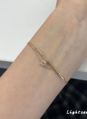小花仿锆石手链轻奢小众精致手饰