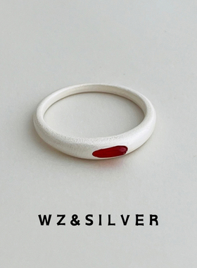 水滴仿红玛瑙戒指清冷感气质大气