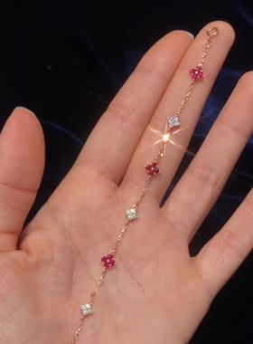 法式简约四叶草手链女轻奢高级感