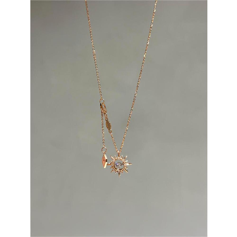 韩式芒星太阳花项链女轻奢高级感