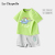 [Pure Cotton Suit]Little Dinosaur Flying a Plane/Fluorescent Green + Light Gray