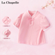 t恤夏季 纯棉女童国风半袖 2026新款 拉夏贝尔宝宝短袖 夏装 盘扣上衣