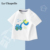 [100% Cotton]Dinosaur Excavator White