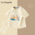 [100% Cotton]Little Dinosaur Digs and Digs Apricots