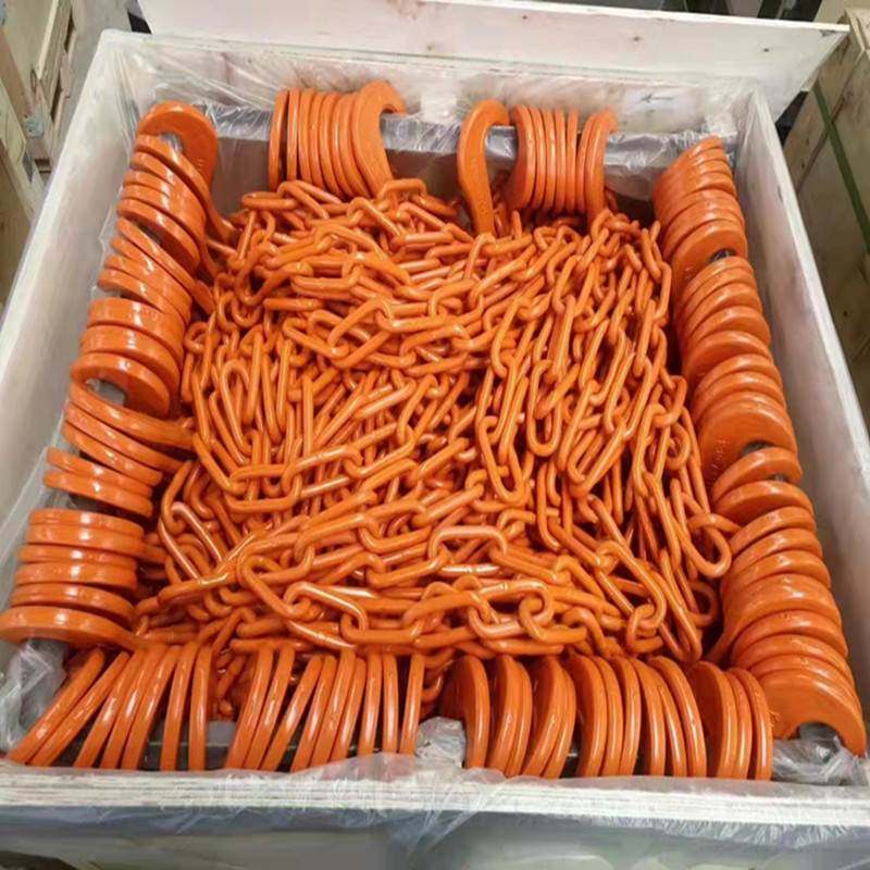 集装箱捆扎链条13*80毫米船用捆绑拉紧链船用紧固链横担钩索具链