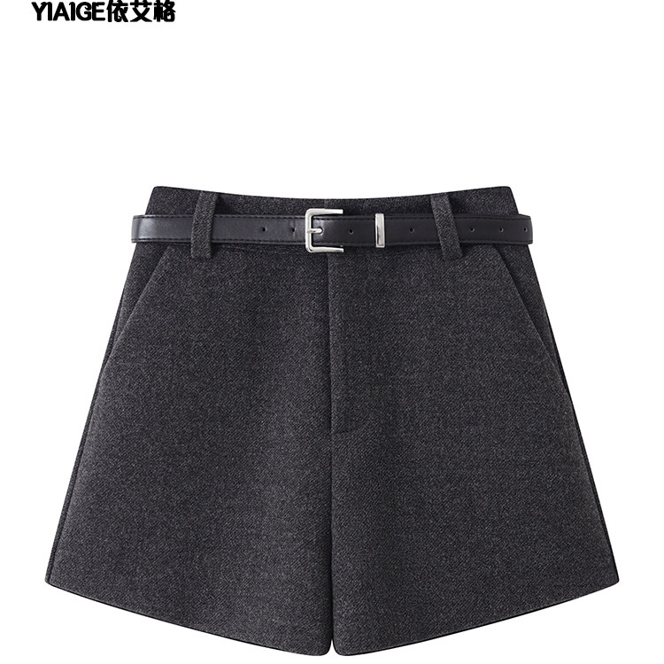 2026秋冬新款加厚毛呢短裤女高腰遮肉显瘦a字阔腿休闲裤靴裤子ins,女装/女士精品,休闲裤,淘宝优惠券,粉丝福利购,淘宝优惠卷