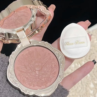 送粉扑花知晓小天使奶糕腮红膏膨胀收缩遮瑕妆前使用打圈乳化