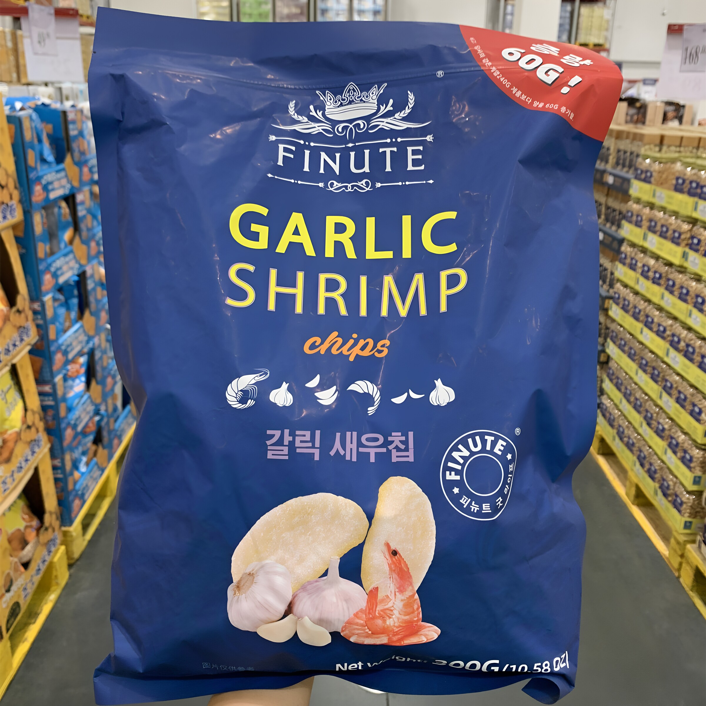 山姆代购蒜味虾片(膨化食品)300g香脆爽口百搭休闲小零食图片