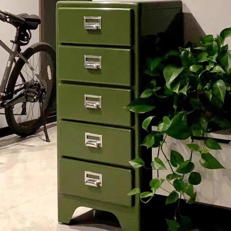 日式复古铁皮柜金属抽屉柜环保餐边柜收纳柜网红ins装饰dulton