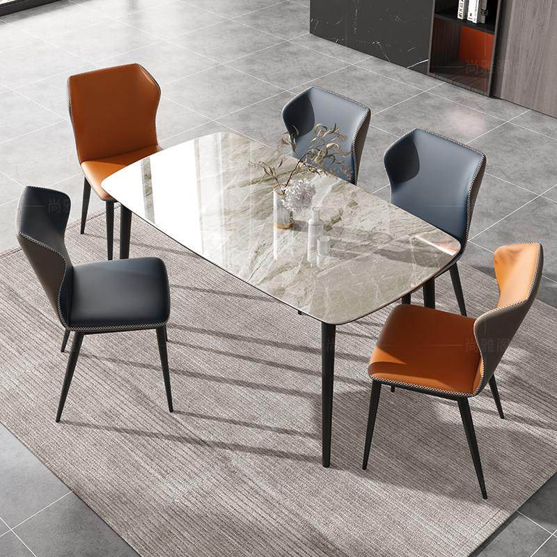 长方形餐桌岩板桌面家用餐桌椅组合轻奢客厅餐桌简约现代,住宅家具,岩板餐桌,淘宝优惠券,粉丝福利购,淘宝优惠卷