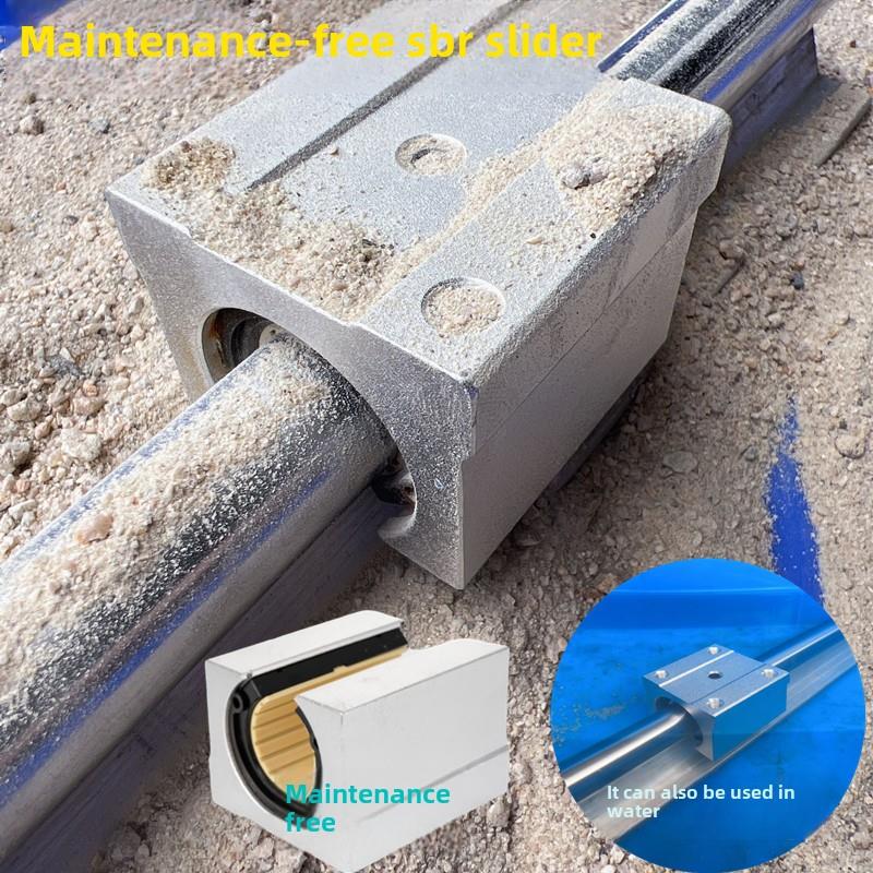 滑块 sbr20uu耐磨自润滑圆轨加长滑块标准开口型箱式直线滑块轴承