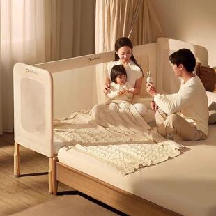 coolbaby一体式拼接床婴儿床边加宽儿童床大人可睡加高护栏可升降