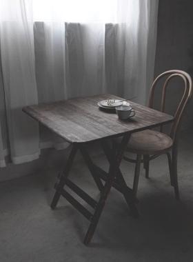 作旧折叠木桌户外露营摄影台背景木板静物美食拍摄【二店道具铺】