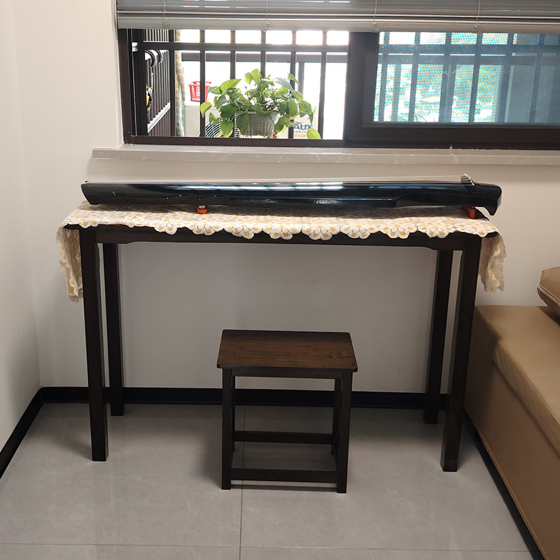 中式古琴桌琴凳实木仿古国学书法桌现代简约茶桌小桌子共鸣古筝桌