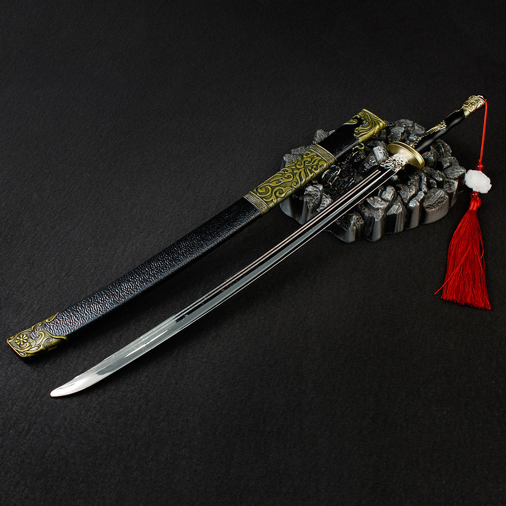 青缸剑游戏周边带鞘金属刀鞘手办配剑游戏武器模型摆件学生玩具