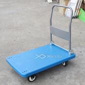 加物手推车折流叠平板拖搬运车电商拣货车板车厚胶板推车货物搬运