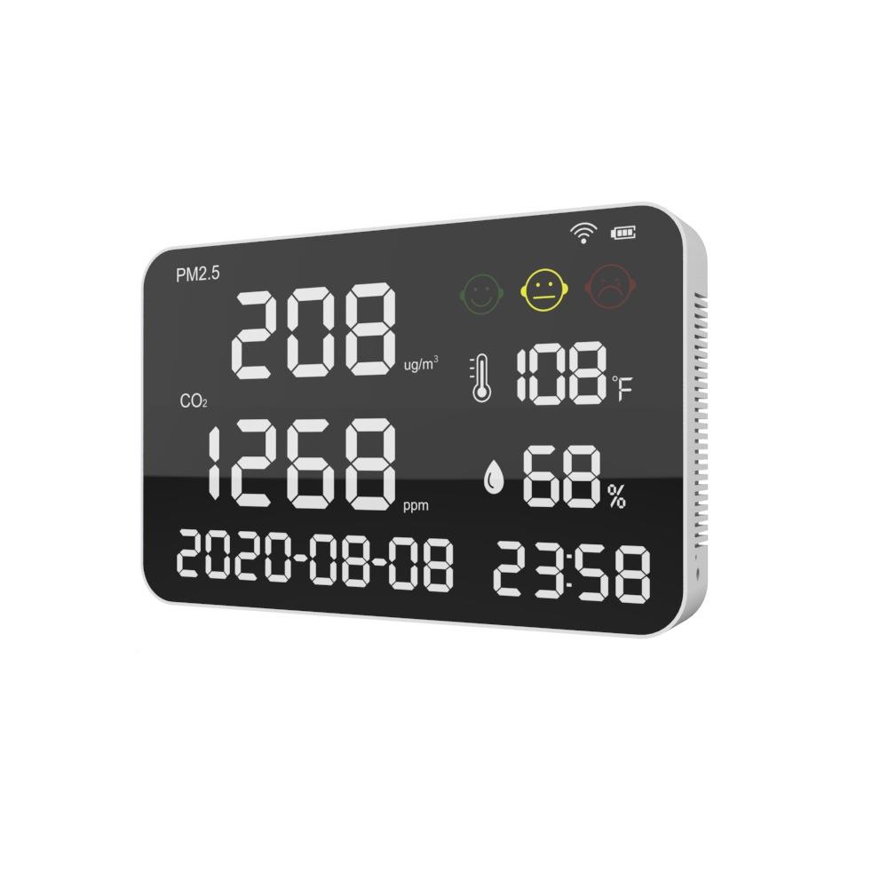 尘埃直粒计数器粉检测仪二氧化碳检测仪温湿子度计壁挂式工尘厂销