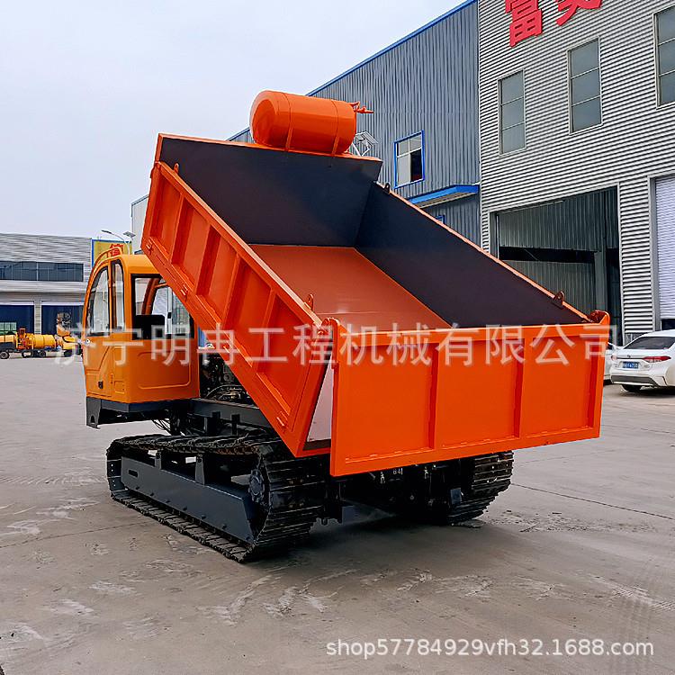 钢制履带行运输卸车 石式路走履带运输车自 坦克668履带运输翻斗