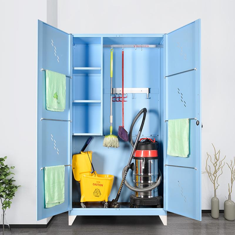 清洁柜FL-187具储物柜阳台杂柜物纳柜学校卫生工柜铁收皮带锁家用