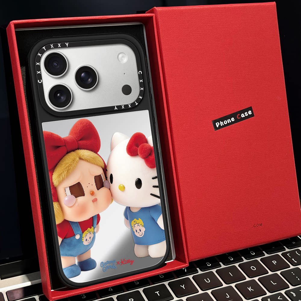 【C家】哭娃kt红蓝色墙洞贴纸磁吸MagSafe适用苹果17/16proMax手机壳iPhone15防摔16pro保护套13/14镜面17Air