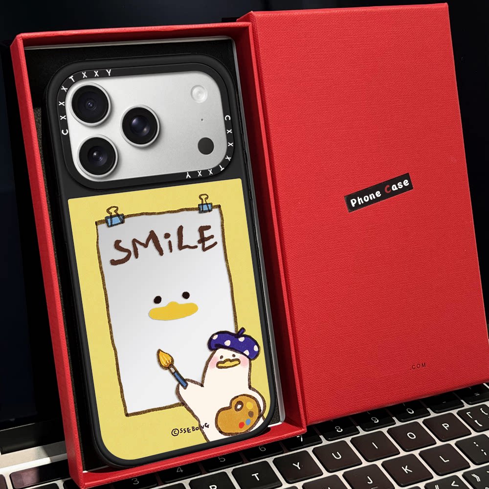 【C家】涂鸦吐司面包猫咪笑脸磁吸MagSafe适用苹果17/16proMax手机壳iPhone15防摔16pro保护套13/14镜面17Air