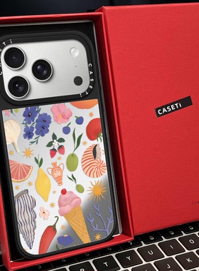 CASE联名绿植花卉飘带英文磁吸MagSafe适用苹果17/16proMax手机壳iPhone15防摔16pro保护套13/14p镜面17Air