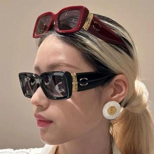 25新款 百搭防紫外线太阳眼镜 小香风双C墨镜女高级感5534镂空时尚